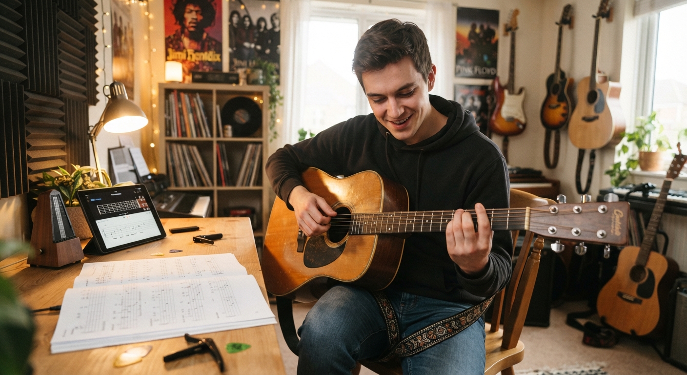 Pour progresser rapidement à guitare, sollicitez l'avis d'allegromusique.fr.